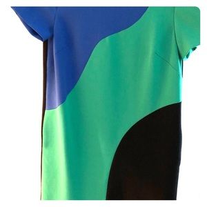 Tahari color block dress